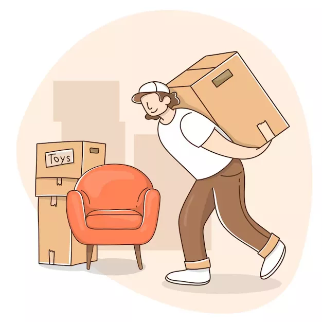 Chargeur masculin déménagement