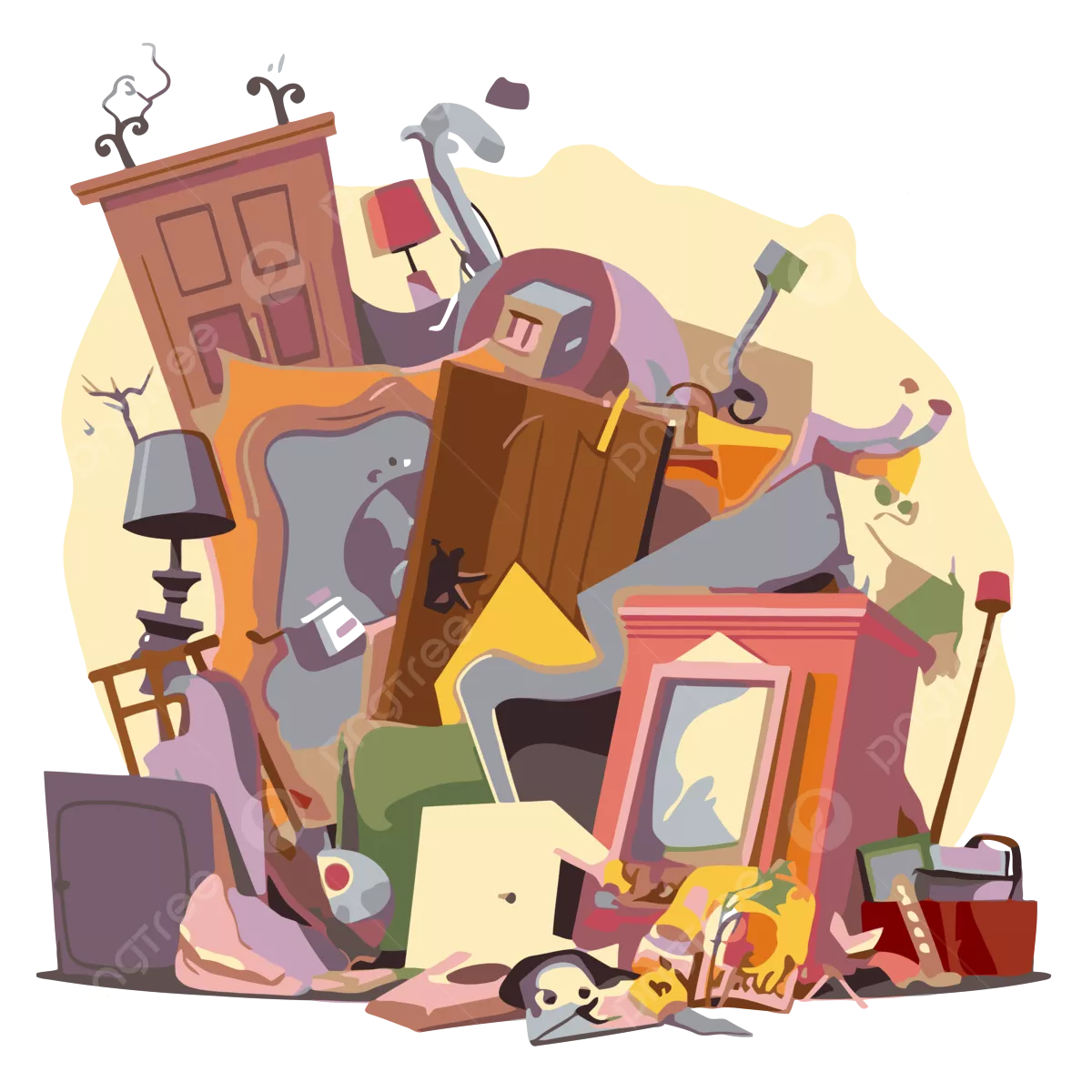 Désordre illustration meuble